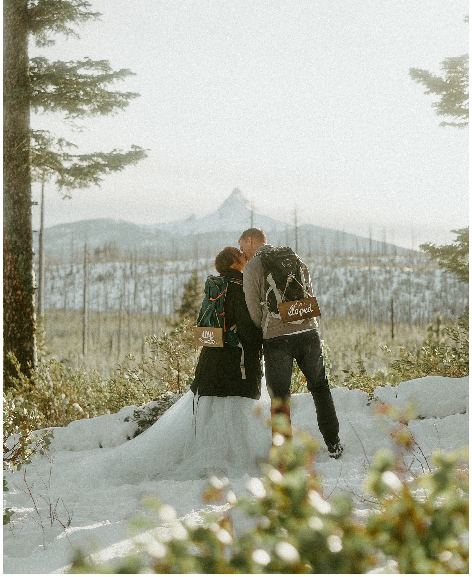 Oregon mountains elopement by travel elopement videographer, Alesia Films