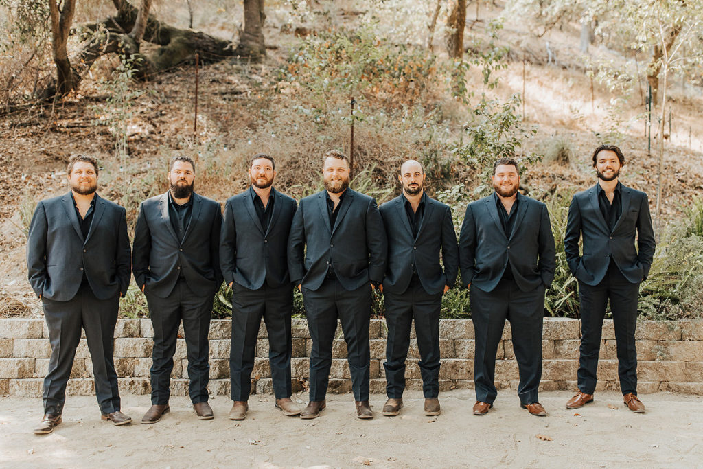 groomsmen photos at california winery wedding
