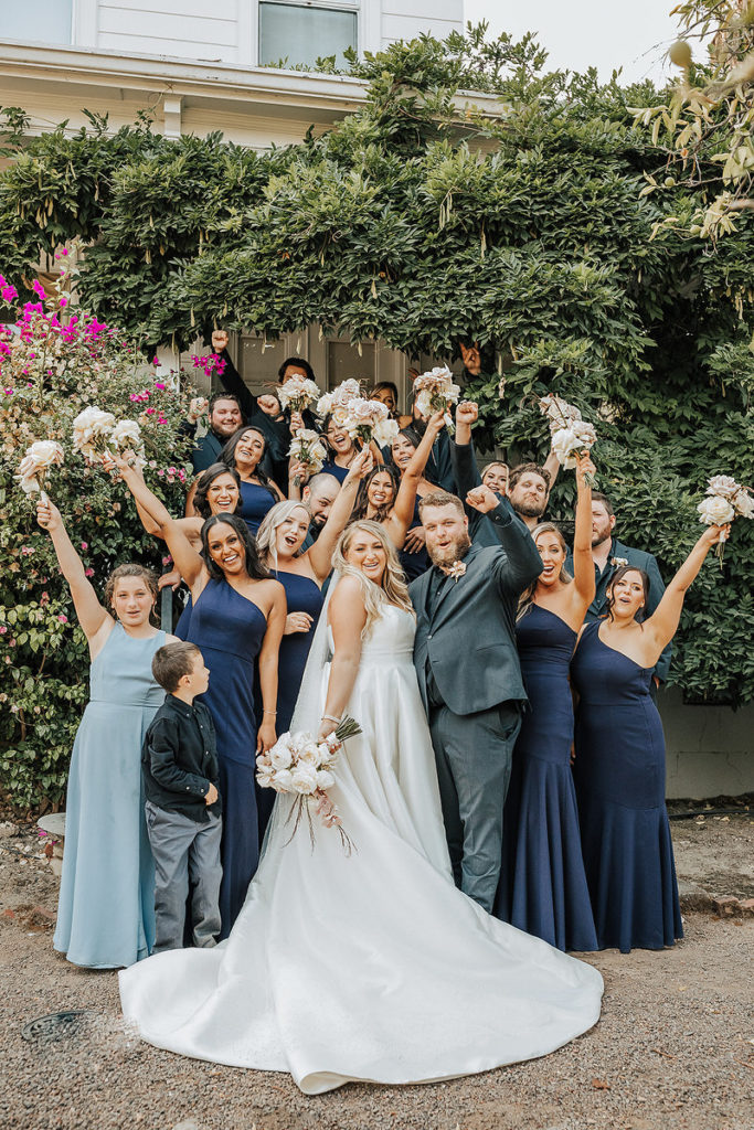 wedding party photos at pacheco ranch winery
