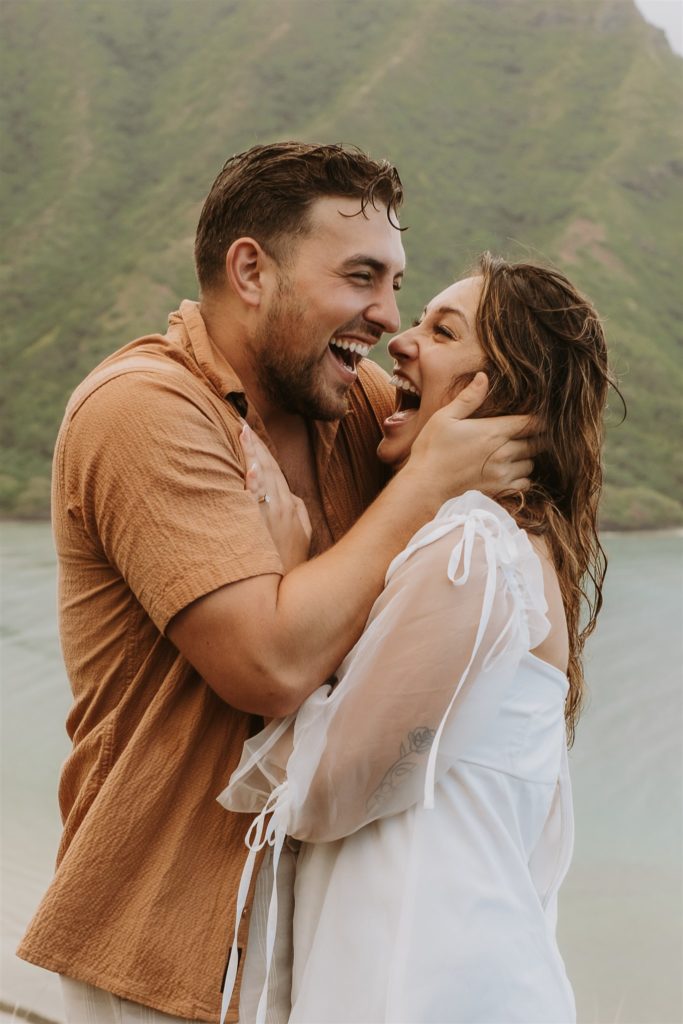 guy and girl laughing