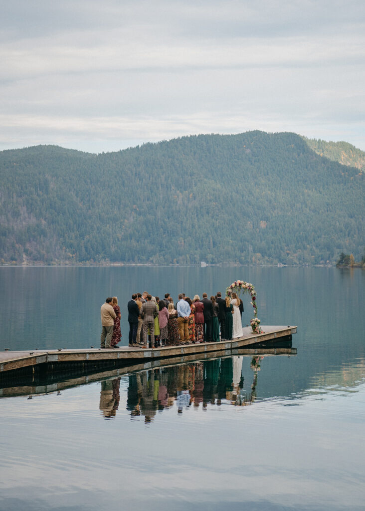 lake crescent olympic national park wedding
