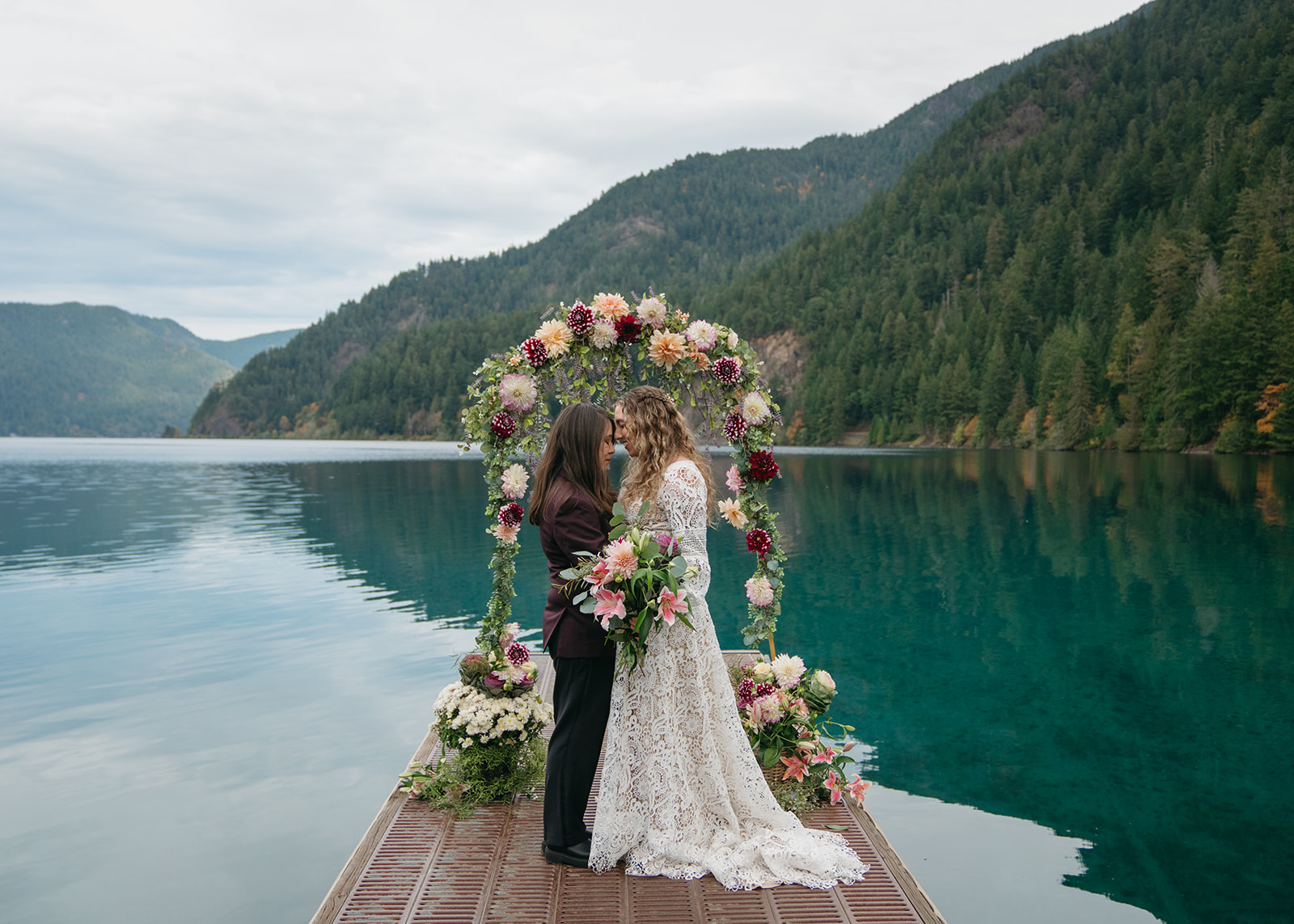 lake crescent olympic national park wedding