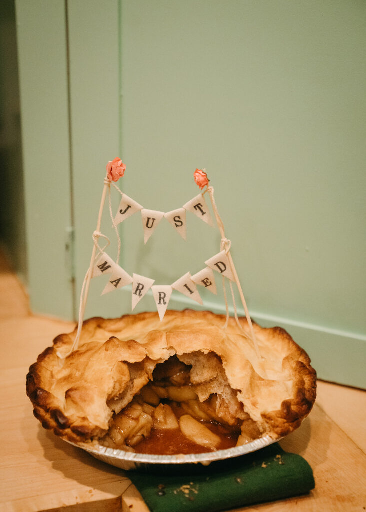 just married pie