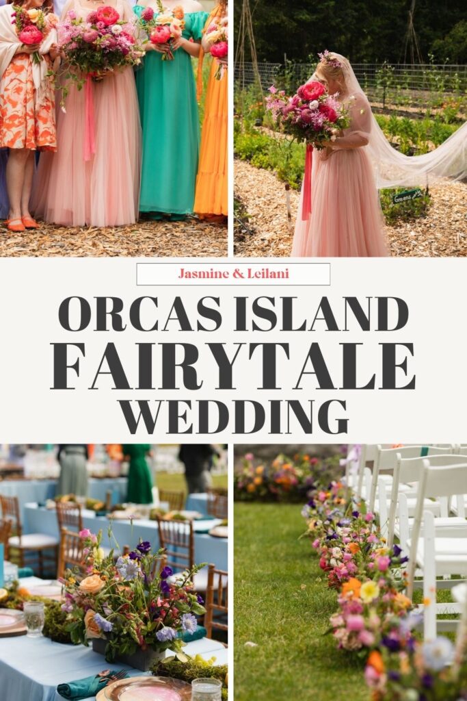 Fairytale Orcas Island wedding Pinterest pin collage