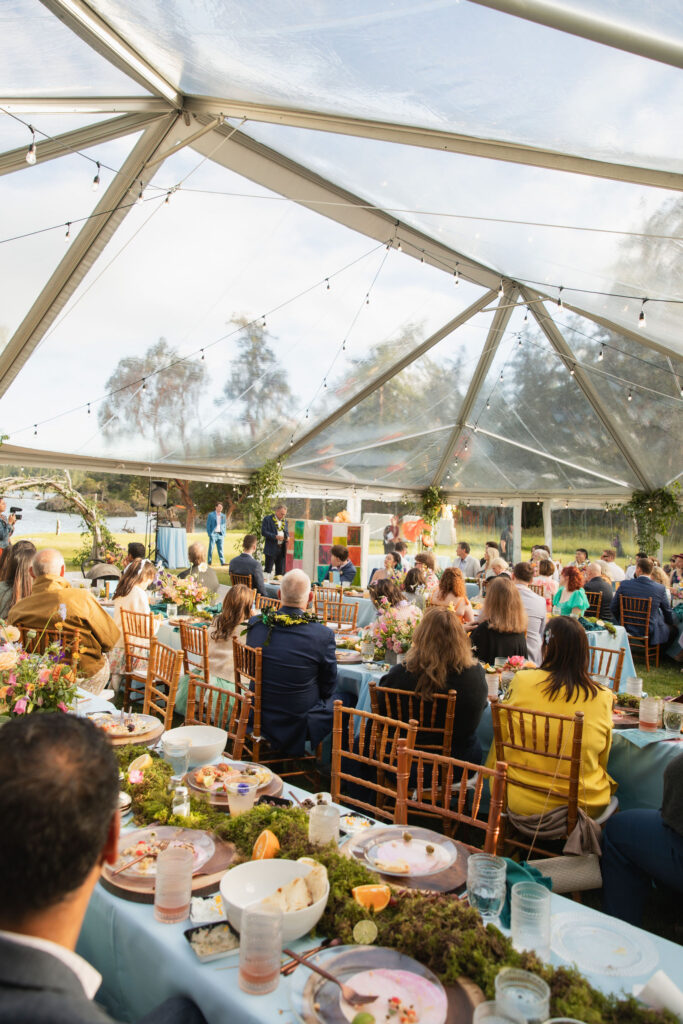 colorful fairytale orcas island wedding decor