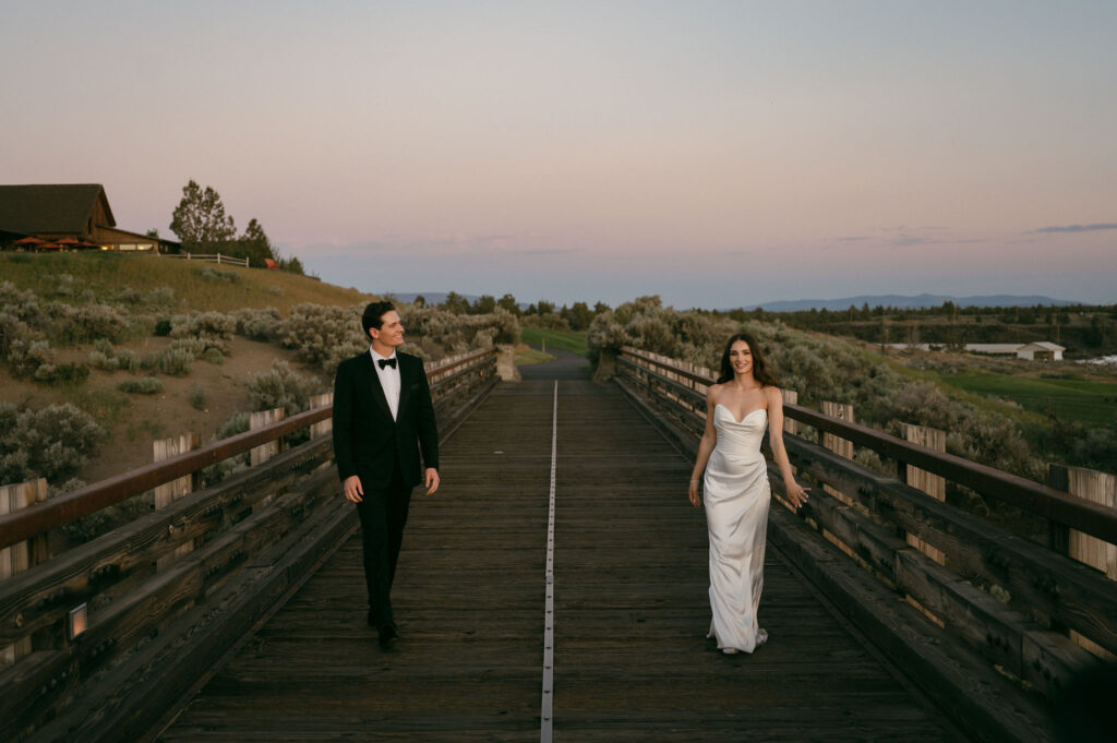 Brasada Ranch Wedding golden hour portrait