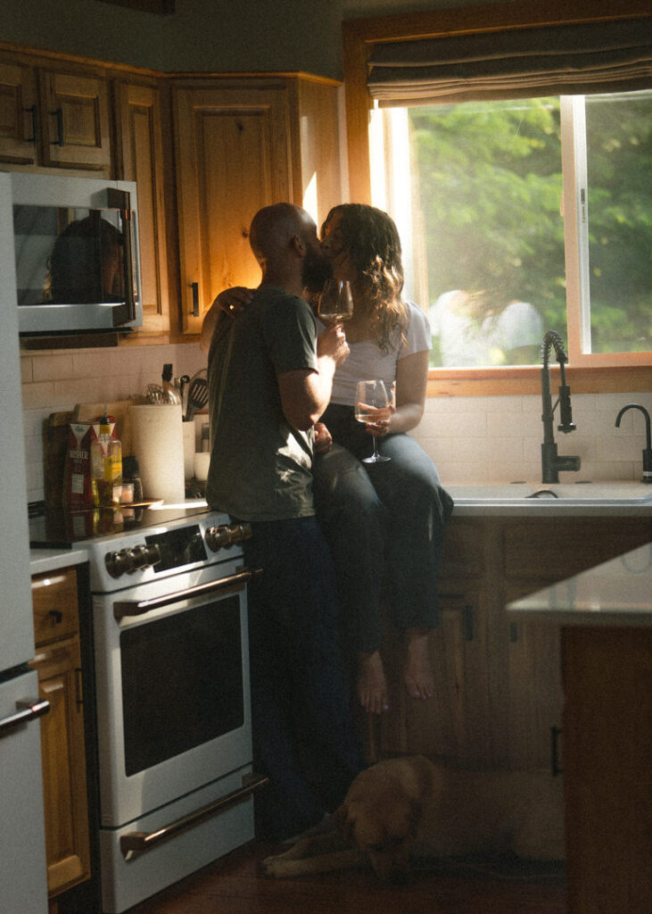 couple-kissing-in-kitchen