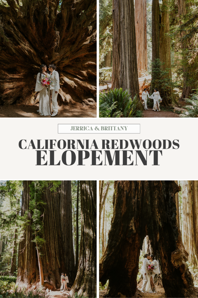 redwoods California wedding Pinterest pin