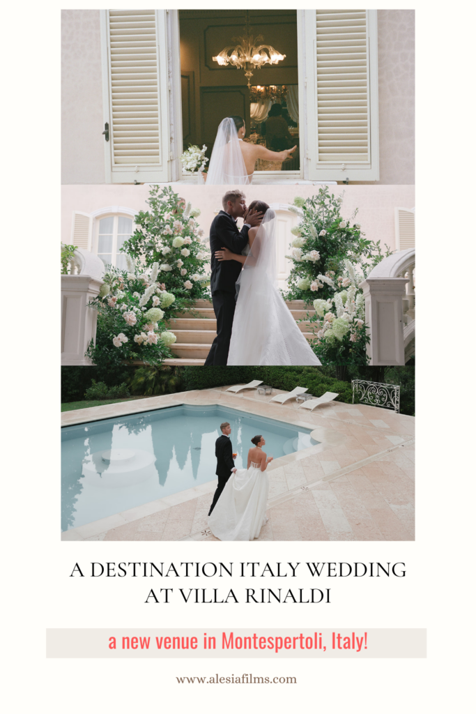 Destination Italian wedding at Villa Rinaldi Pinterest pin