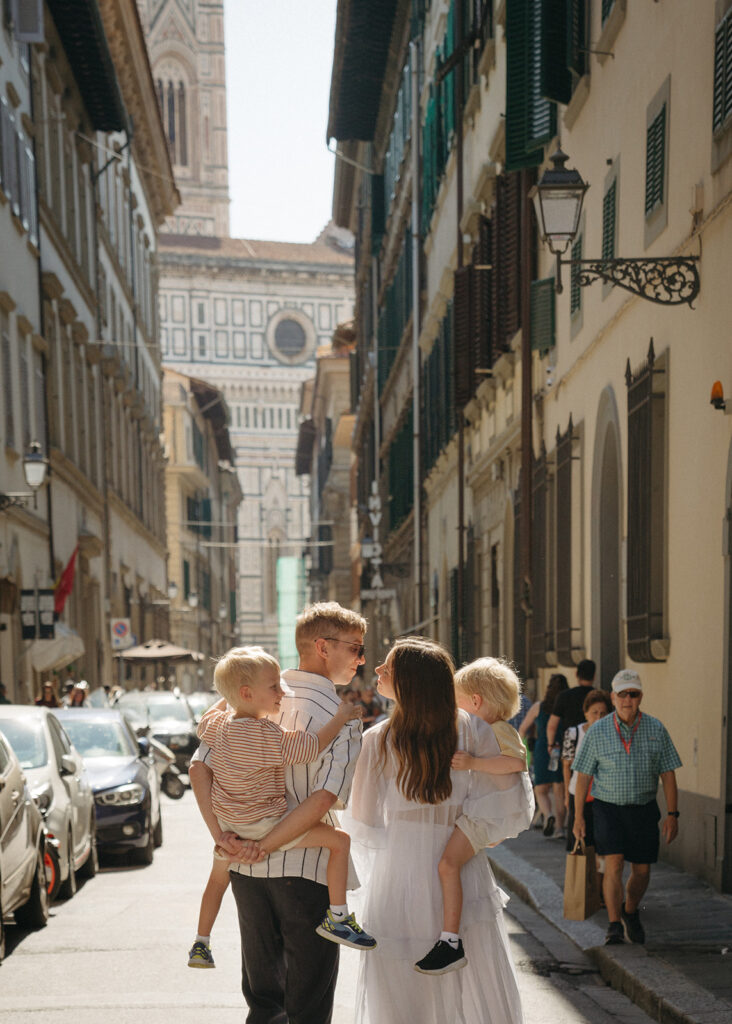 Pre-wedding family outing in Florence, Italy