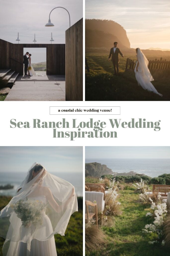 Sea Ranch Lodge wedding Pinterest collage pin